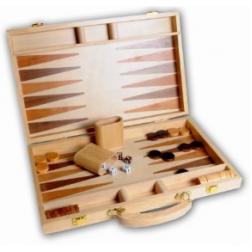 Backgammon Bois naturel 38 cm