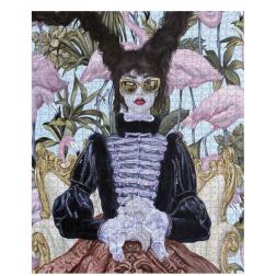 Carlos Gamez de Francisco - Girlwith Pink Flamingos 1000 pi&egrave;ces