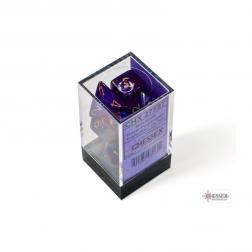 CHESSEX - Set de 7 dés - LUMINARY - Violet Royal/Or