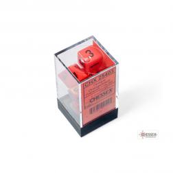CHESSEX - Set de 7 dés - Opaque - Orange/Noir