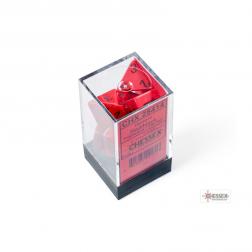 CHESSEX - Set de 7 dés - OPAQUE - Rouge/Noir