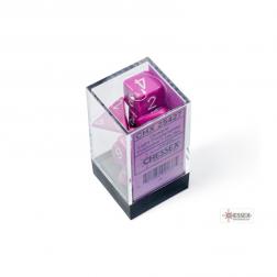 CHESSEX - Set de 7 dés - OPAQUE - Violet Clair/Blanc