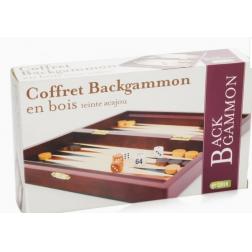 Coffret Backgammon en bois Aacajou 28X15 CM