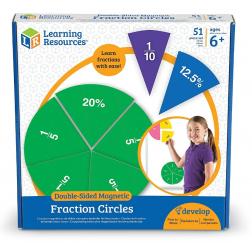 Ensemble de démonstration de cercles de fractions magnétiques double face géants