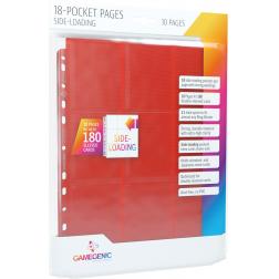 Feuille de classeur GameGenic : 10 Pages 18 Pocket Sideloading Red