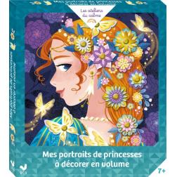 Mes portraits de Princesses &agrave; d&eacute;corer en volume - bo&icirc;te avec accessoires