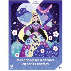 Mes princesses &agrave; d&eacute;corer en perles nacr&eacute;es - pochette avec accessoires