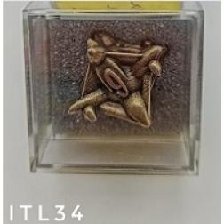 M&eacute;tal Dice D6 Terralith Finition Laiton