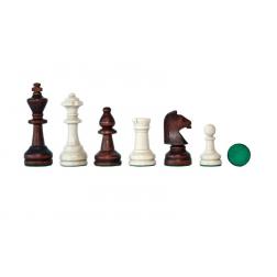 Pièces d'échecs en bois style Staunton King 76mm mahogany-natural