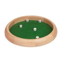 Piste de d&eacute;s bois naturel 29cm