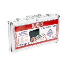 Poker - Mallette Maverick, 300 Jetons 11,5 g et 2 jeux 54 Cartes