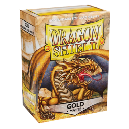 Protège-cartes Dragon Shield MATTE : STANDARD Gold (100 ct. In box)