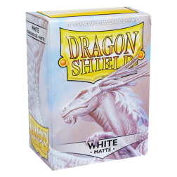 Protège-cartes Dragon Shield MATTE : STANDARD White (100 ct. in box)