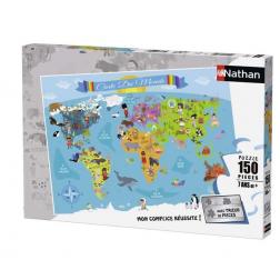 Puzzle Carte du monde 150 pièces
