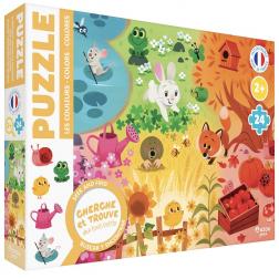 Puzzle cherche et trouve des tout-petits - Les couleurs