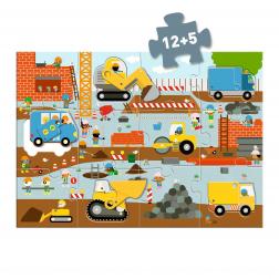 PUZZLE GEANT - Le chantier - 12pcs +5pcs