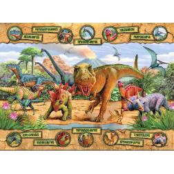 Puzzle Les espèces de dinosaures 150 pièces
