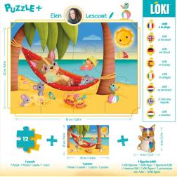 Puzzle Loki à la plage 12 pièces