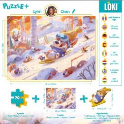 Puzzle Loki fait de la luge 70 pièces