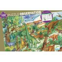 Puzzle Observation Dinosaures 100 pièces