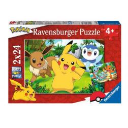 Puzzle Pikachu et ses amis 2 x 24 pîèces