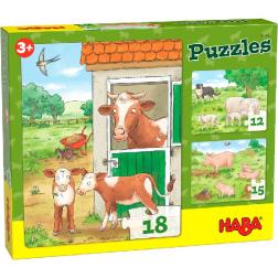 Puzzles Bébés animaux de la ferme 12/15/18 pièces