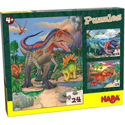 Puzzles Dinosaures 3 x 24 pièces