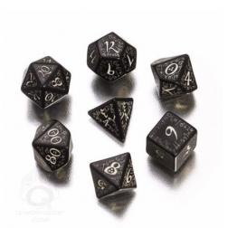 Set de dés : Elvish Dice Set - White & Black