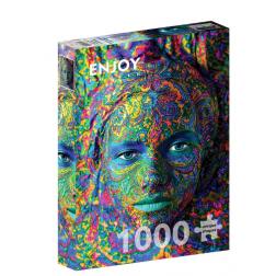 Woman with Color Art Makeup 1000 pi&egrave;ces